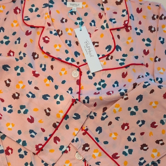NWT Bed Head Classic Cotton Long Sleeve Pink Pajamas- Fierce Pattern, Size M - Picture 5 of 10